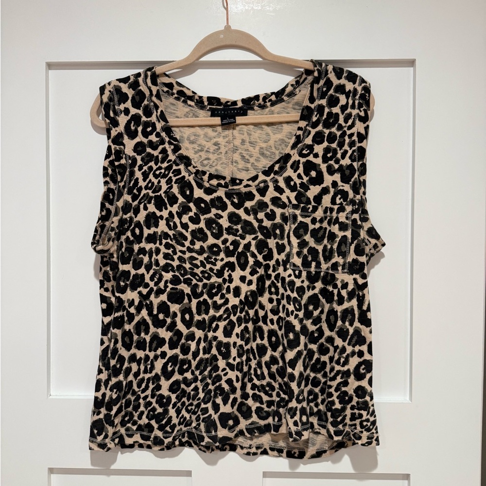 Sanctuary Leopard Print Pocket Tank
